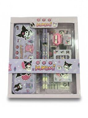 Kuromi Stationery Set With Pencil Case, Pencils & Accessories Purple Cute School